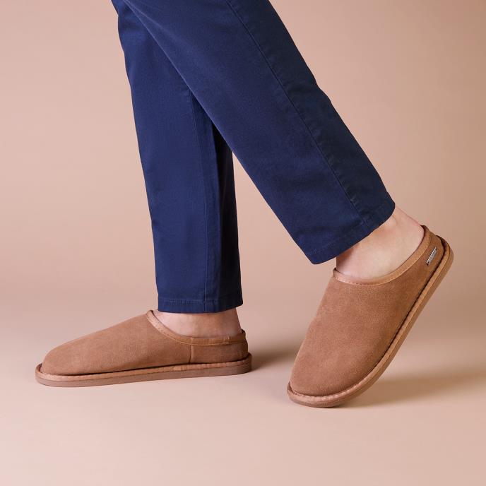 Ben Sherman® Suede Mule with Check Tan